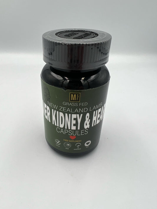 Natural Meta Super Food Liver Kidney Heart Capsules | New Zealand Lamb | 90 High Potency Capsules