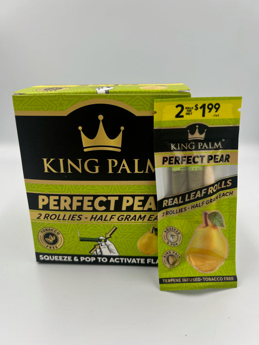 King Palm Perfect Pear Real Leaf Rolls Squeeze & Pop To Activate Flavour 0.5G