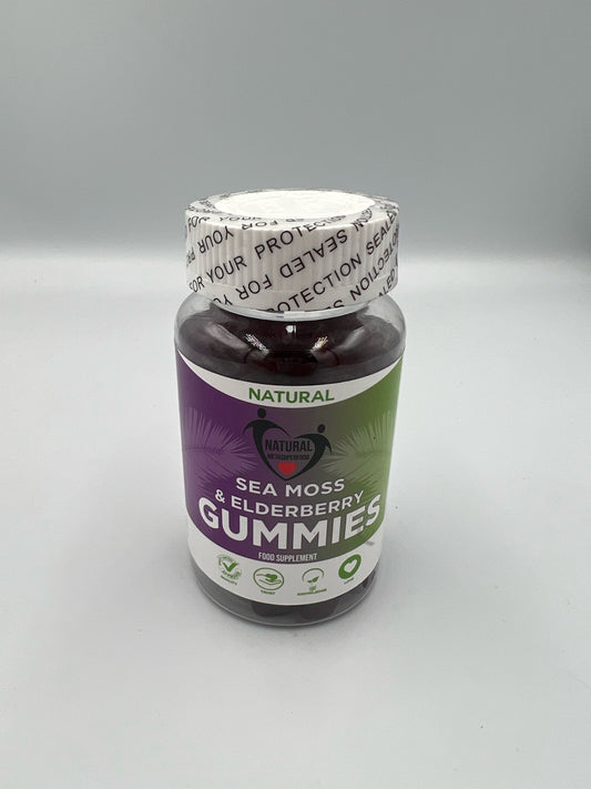 Natural Meta Super Food Sea Moss And Elderberry 60 Gummies