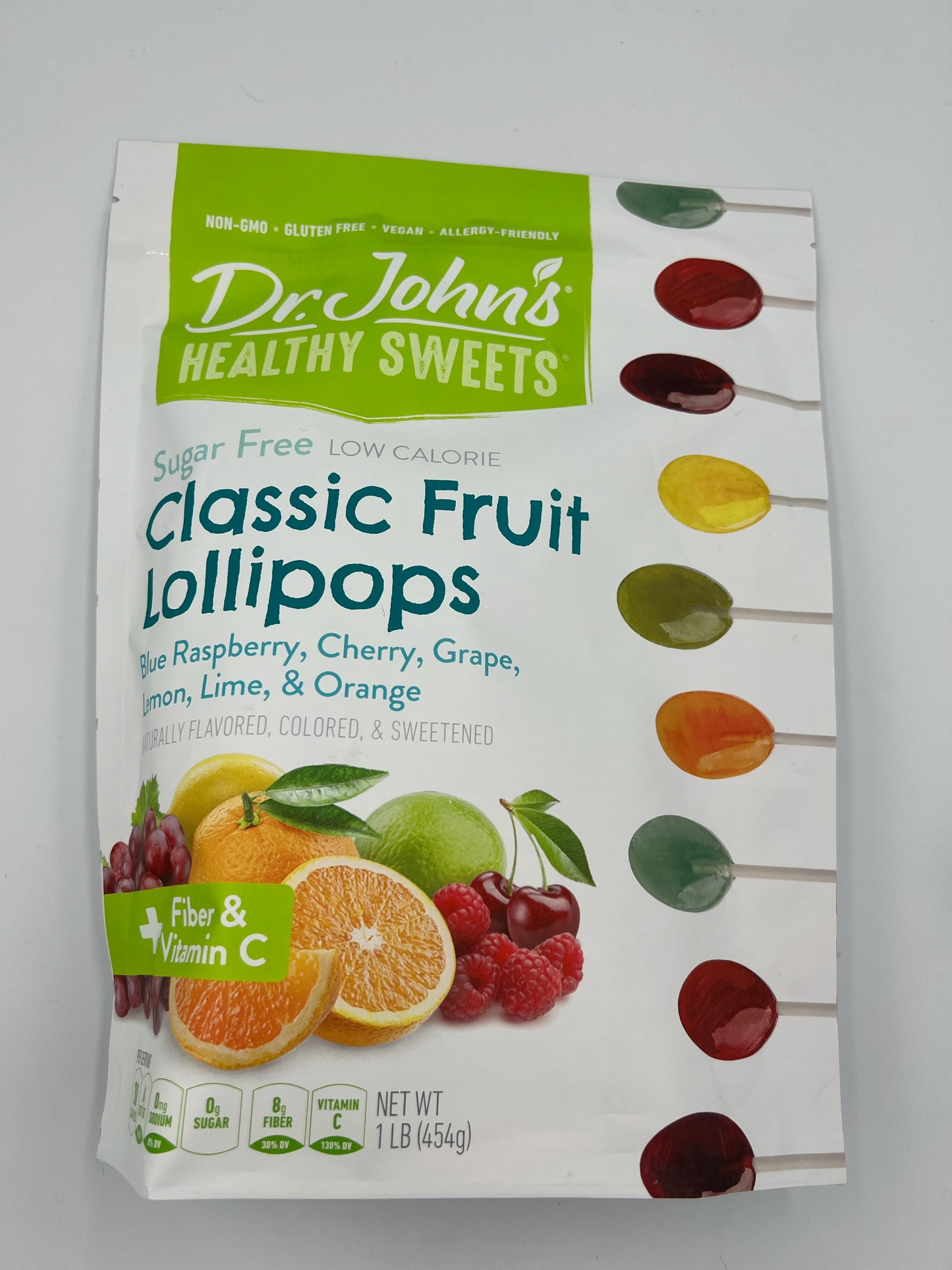 Dr John's Healthy Sweets Classic Fruit Lollipops