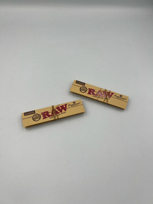 Raw Classic King Size Slim Rolling Papers + Tips