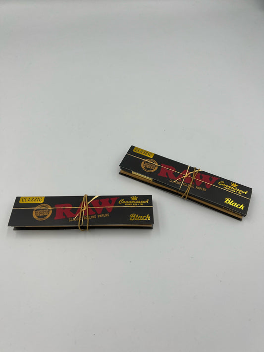 Raw Black Classic King Size Slim Connoisseur + Tips