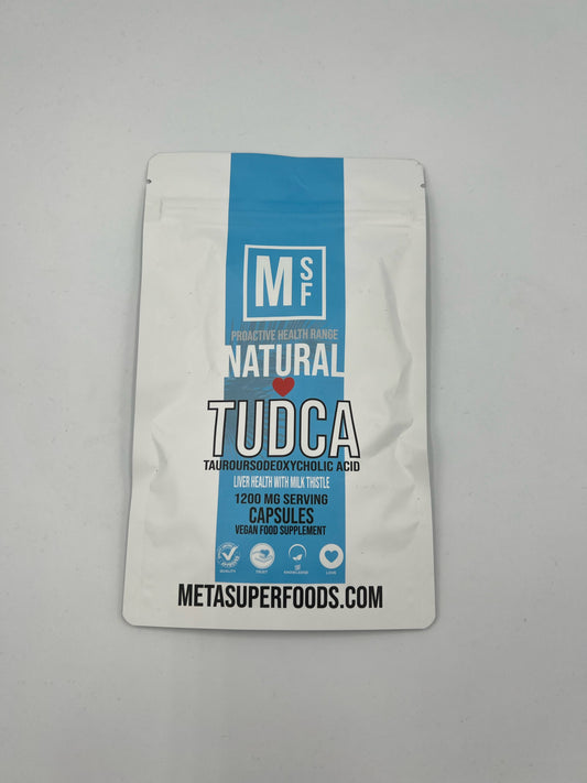 Natural Meta Super Food Tudca Vegan 1200mg With Milk Thistle UK 60 High Potency Capsules